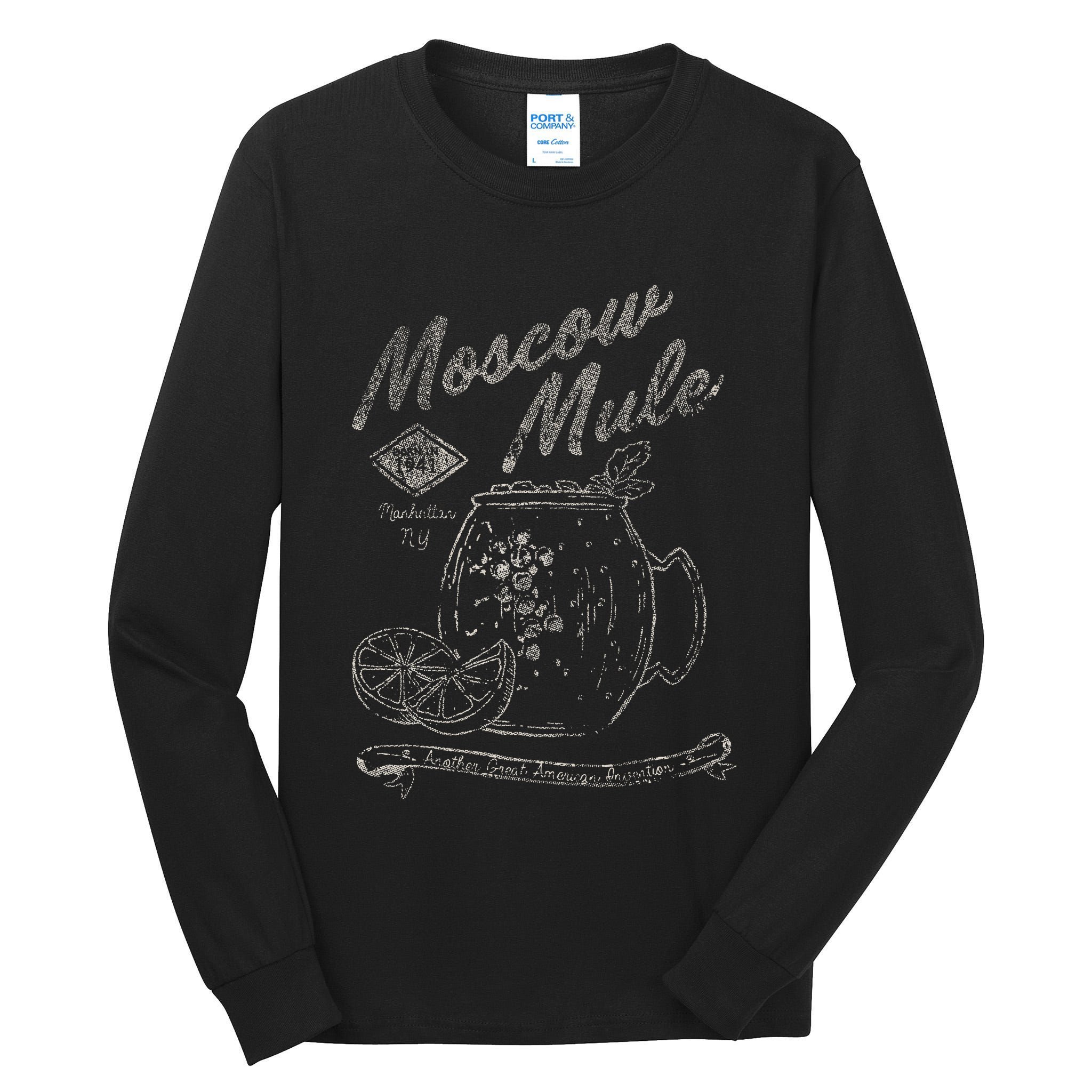 Moscow Mule Copper Mug Vintage Cocktail Tall Long Sleeve T-Shirt