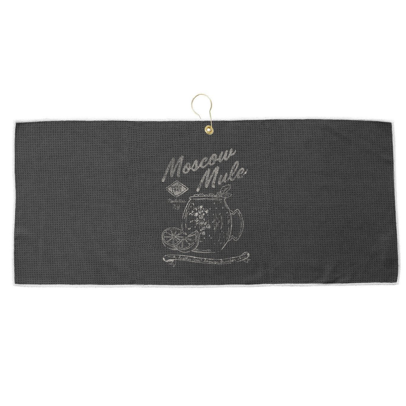 Moscow Mule Copper Mug Vintage Cocktail Large Microfiber Waffle Golf Towel