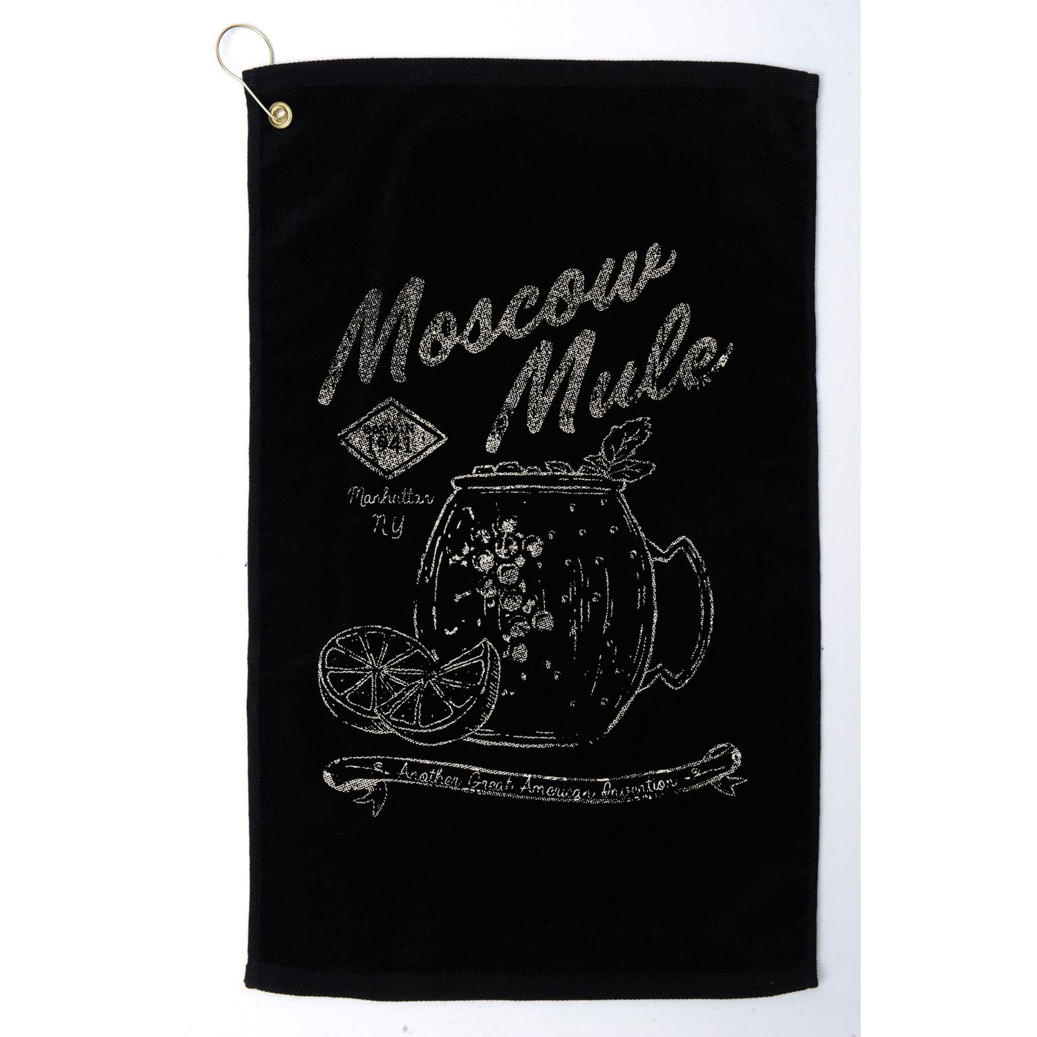 Moscow Mule Copper Mug Vintage Cocktail Golf Towel