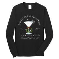 Mistletoe & Martinis Cocktail Club Sleigh Apparel Long Sleeve Shirt