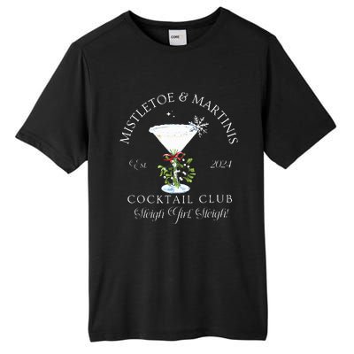 Mistletoe & Martinis Cocktail Club Sleigh Apparel Tall Fusion ChromaSoft Performance T-Shirt