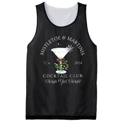 Mistletoe & Martinis Cocktail Club Sleigh Apparel Mesh Reversible Basketball Jersey Tank