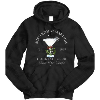 Mistletoe & Martinis Cocktail Club Sleigh Apparel Tie Dye Hoodie