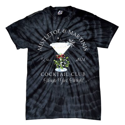 Mistletoe & Martinis Cocktail Club Sleigh Apparel Tie-Dye T-Shirt