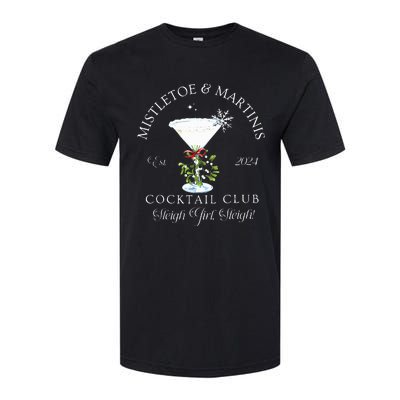 Mistletoe & Martinis Cocktail Club Sleigh Apparel Softstyle CVC T-Shirt