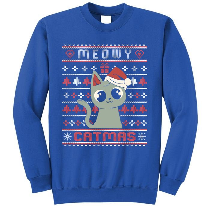 Meowy Merry Catmas Christmas Cat Lover Ugly Sweater Outfit Gift Sweatshirt