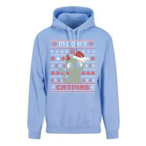 Meowy Merry Catmas Christmas Cat Lover Ugly Sweater Outfit Gift Unisex Surf Hoodie