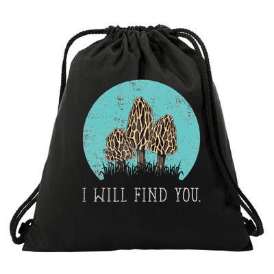 Morel Mushroom Collector Graphic Drawstring Bag