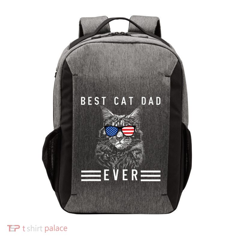 Meow Maine Coon Cat Best Cat Dad Ever Vector Backpack