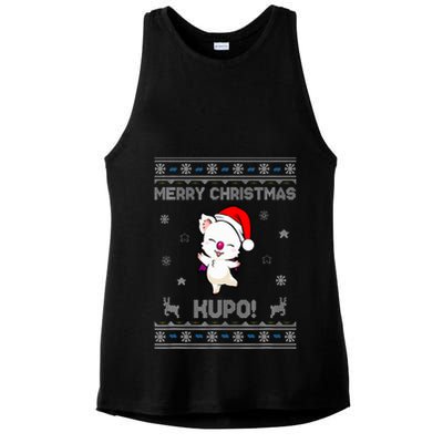 Moogle Merry Christmas Kupo! Ladies PosiCharge Tri-Blend Wicking Tank