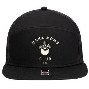 Maha Moms Club Organic 7 Panel Mesh Trucker Snapback Hat