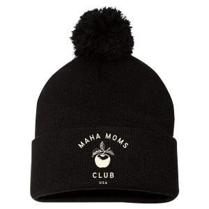 Maha Moms Club Organic Pom Pom 12in Knit Beanie