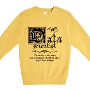 Medieval Master Data Scientist Gift Premium Crewneck Sweatshirt