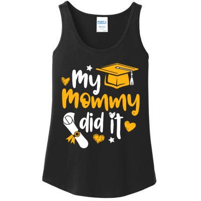 My Mommy Did It Graduate Graduation Proud Daughter Son Ladies Essential Tank