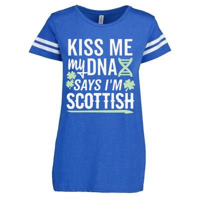 Me My DNA Says I'm Scottish St Patricks Day Dark Enza Ladies Jersey Football T-Shirt