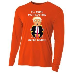 Make Mothers Day Great Again Mom Ltsp Donald Trump Cooling Performance Long Sleeve Crew