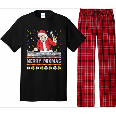 Merry Mixmas Dj Santa Claus Music Lovers Christmas Party Gift Pajama Set