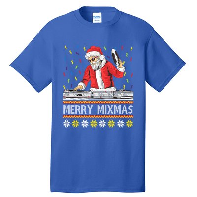 Merry Mixmas Dj Santa Claus Music Lovers Christmas Party Gift Tall T-Shirt