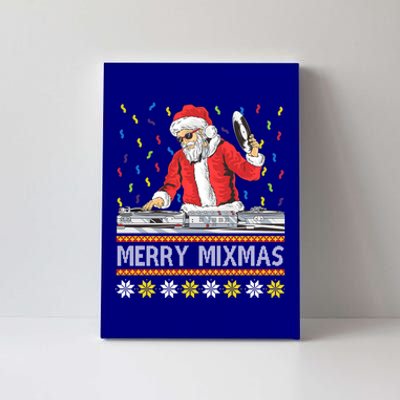 Merry Mixmas Dj Santa Claus Music Lovers Christmas Party Gift Canvas