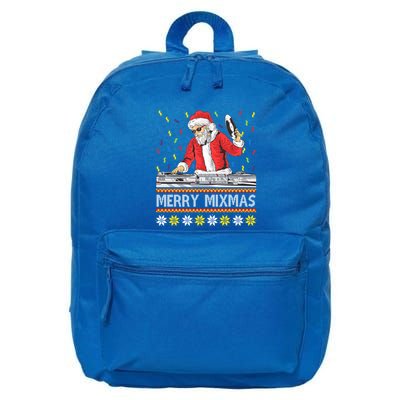 Merry Mixmas Dj Santa Claus Music Lovers Christmas Party Gift 16 in Basic Backpack