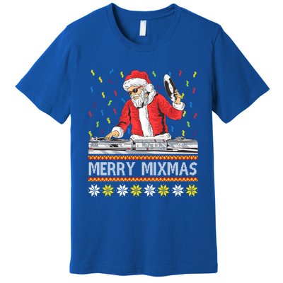 Merry Mixmas Dj Santa Claus Music Lovers Christmas Party Gift Premium T-Shirt