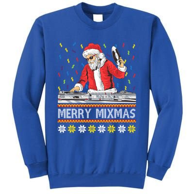 Merry Mixmas Dj Santa Claus Music Lovers Christmas Party Gift Tall Sweatshirt