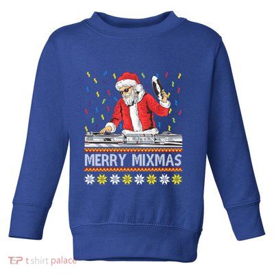 Merry Mixmas Dj Santa Claus Music Lovers Christmas Party Gift Toddler Sweatshirt