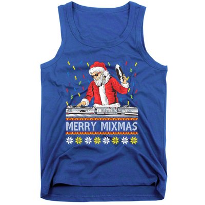 Merry Mixmas Dj Santa Claus Music Lovers Christmas Party Gift Tank Top