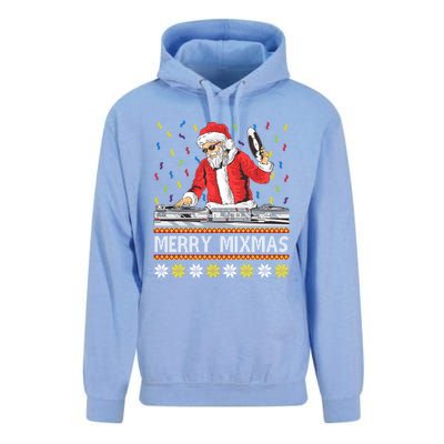 Merry Mixmas Dj Santa Claus Music Lovers Christmas Party Gift Unisex Surf Hoodie