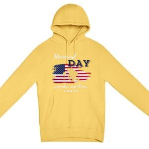 Military Memorial Day Patriotic American Premium Pullover Hoodie