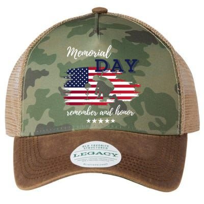 Military Memorial Day Patriotic American Legacy Tie Dye Trucker Hat