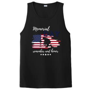 Military Memorial Day Patriotic American PosiCharge Competitor Tank