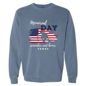 Military Memorial Day Patriotic American Garment-Dyed Sweatshirt