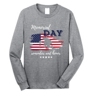 Military Memorial Day Patriotic American Long Sleeve Shirt