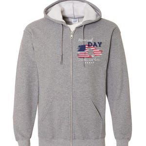 Military Memorial Day Patriotic American Full Zip Hoodie