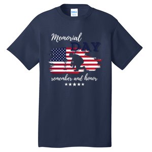 Military Memorial Day Patriotic American Tall T-Shirt