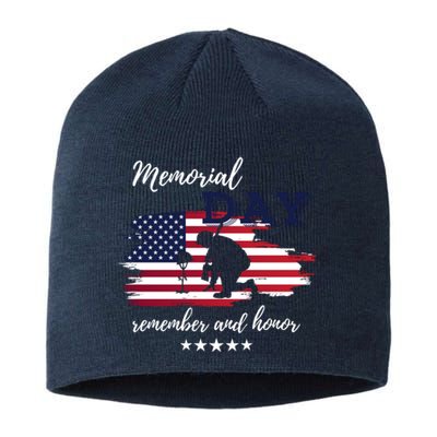 Military Memorial Day Patriotic American Sustainable Beanie