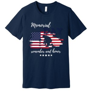 Military Memorial Day Patriotic American Premium T-Shirt