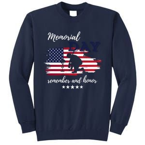 Military Memorial Day Patriotic American Tall Sweatshirt