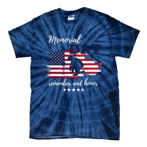 Military Memorial Day Patriotic American Tie-Dye T-Shirt