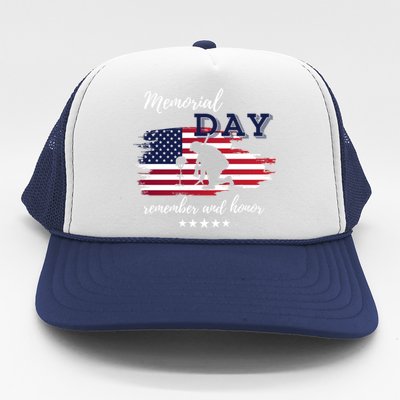 Military Memorial Day Patriotic American Trucker Hat