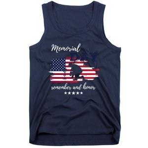 Military Memorial Day Patriotic American Tank Top