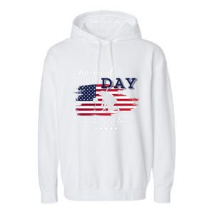 Military Memorial Day Patriotic American Garment-Dyed Fleece Hoodie