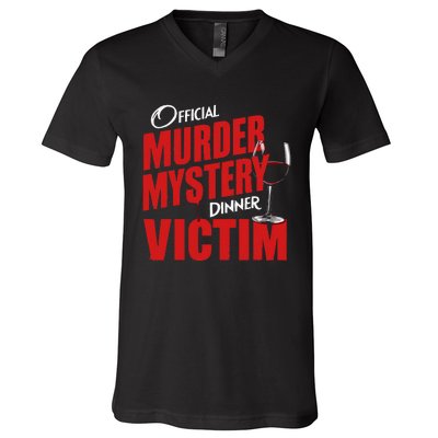 Murder Mystery Detective Documentary True Crime V-Neck T-Shirt