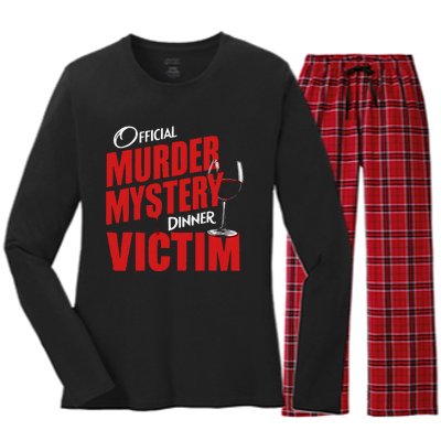 Murder Mystery Detective Documentary True Crime Women's Long Sleeve Flannel Pajama Set 