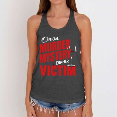 Murder Mystery Detective Documentary True Crime Women's Knotted Racerback Tank