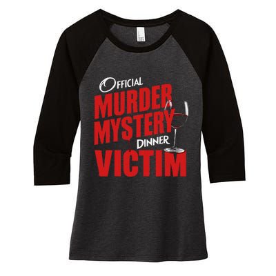 Murder Mystery Detective Documentary True Crime Women's Tri-Blend 3/4-Sleeve Raglan Shirt