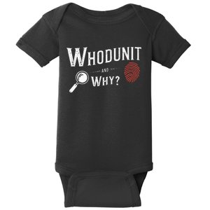 Murder Mystery Dinner Outfit Party Detective Mystery Baby Bodysuit