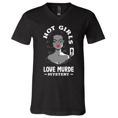 Murder Mystery Dinner Playing Victim Crime Dinner V-Neck T-Shirt