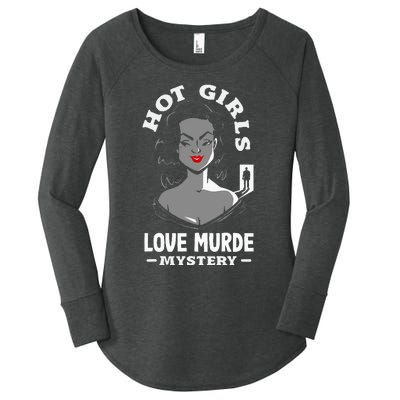 Murder Mystery Dinner Playing Victim Crime Dinner Women's Perfect Tri Tunic Long Sleeve Shirt